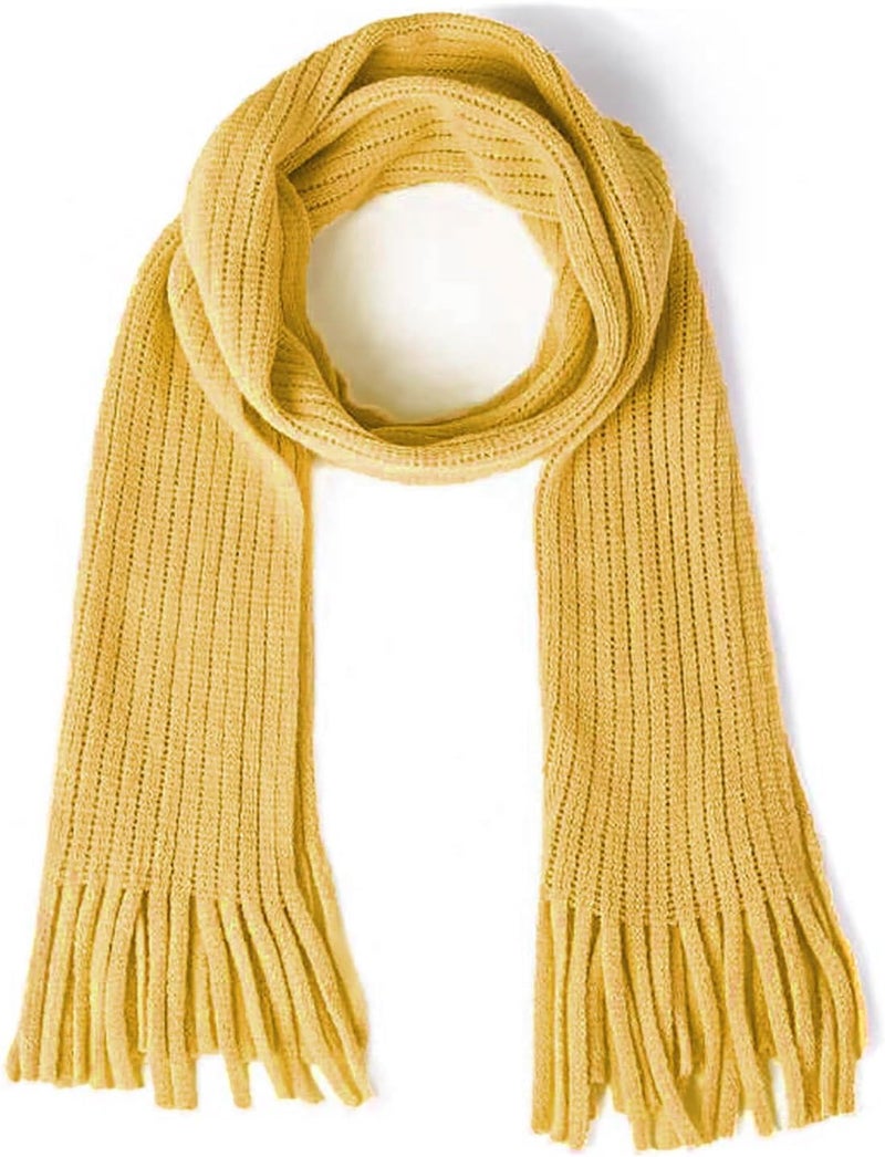 BEARUN Kids Knit Scarf Winter Fashion Solid Color Toddler Baby Scarves Neck Warmer Tassel Scarf for Boys Girls - Image 1
